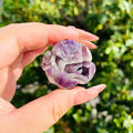 Wholesale Natural High Quality Hand Carved Roses Healing Dreamy Amethyst Flowers Crystal Crafts for Home Decoration
