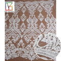 Cheap Hot Sale French White Tulle Sequins Laces Fabric Soft Bridal Materials Nigerian African Sewing Dress Lace