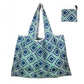China Supply Eco Friendly Light Weight Custom Full Printing square Pocket Polyester Fabric Shopping Bag