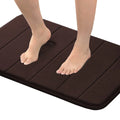 Striped Memory Foam Non Slip Absorbent Bathroom Rugs Rubber Back Runner Mat for Kitchen Bathroom Shower Floors