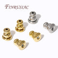 18K/14K Gold Plated Metal Earring Back Plug Cap DIY Blocked Earrings Backs Stoppers Ear Accessories Jewelry Findings Components