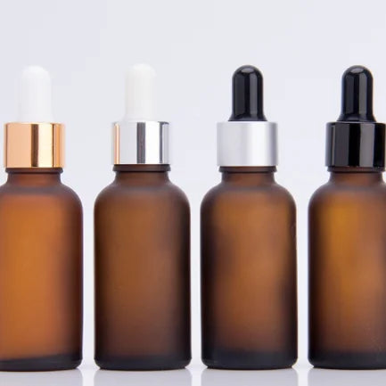 15ml Amber Frosted Glass Dropper Bottles Variety Pack 5ml 10ml 15ml 20ml 30ml 50ml 60ml 100ml 120ml Screen Printing MOQ 100pcs