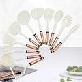 Dishwasher Safe Home Kitchen Good Grade Nylon 8 Piece Kitchen Utensil Set with Stainless Steel Handle