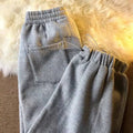 Custom Autumn Winter Mid Waist Elastic Waist Women Jogger Sweat Pants
