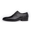 Handmade Black Leather Dress Shoes for Men GENUINE Oxford Material Customized Rubber Casual Formal Pointed Autumn for Weddings