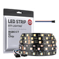 WS2805 RGBCCT SMD5050 5 in 1 Led Strip 4Pin Dual Data Wire DC24V 60leds/m RGBWW RGBCW Addressable Digital Led Pixel Strip