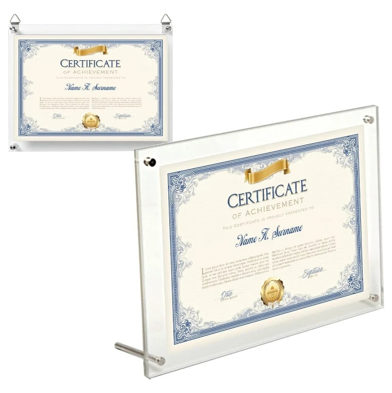 Custom with Screws A4 A3 Acrylic File Certificate Photo Frame