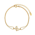 Wholesale Custom Waterproof Foot Jewelry 18k Gold Plated Stainless Steel Charm Anklet for Women