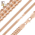 8mm FJ Fallon Fashion Jewelry Double Cable Link Cuban Chain Plated in Rose Gold Brass Based Split