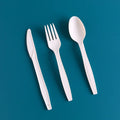 Eco Friendly Disposable Cutlery Heavy Duty Biodegradable Disposable Cornstarch Plastic Cutlery Set Knife Fork Spoon
