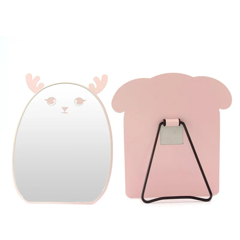 Customized Single Sided Cute Shape Desktop Makeup Mirror Metal Frame Holiday Gift Mirror