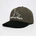 Manufacturer Custom Design Mens 5 Panel Curved Brim Two Tone Cotton Hat 3D Embroidery Logo Baseball Cap