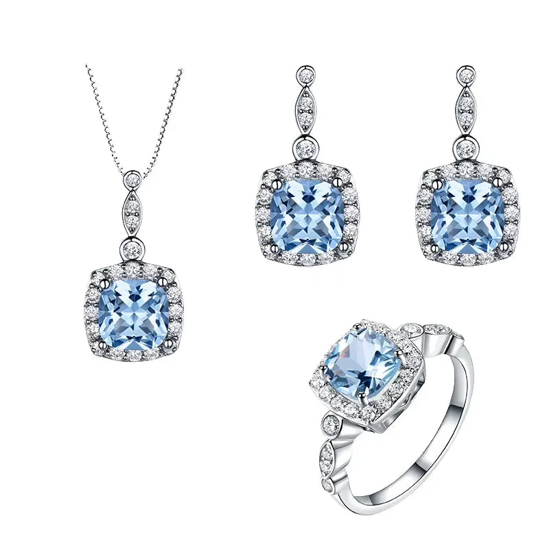 Bread Source Factory Jewelry Set Purse Layered Necklace Set Sterling Silver Wedding Sets Bridal Jewelry for Wedding