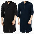 Casual Arab Style Simple Sleeveless Ankle Length Polyester Men's Shirt for Autumn Traditional Muslim Clothing Accessory-Thawb