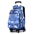 Fashion Wholesale Girls School Backpack Cartoon Waterproof with Wheels Trolly Backpack