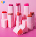 High Pigment Pink Heart Shape Long Lasting Cream Face Chemical Powder Blush Stick Private Label Makeup Vegan Blush Tint