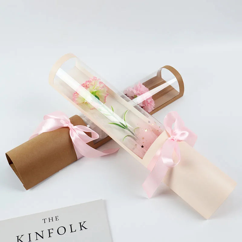 Eco-friendly  Custom Size Transparent Window Packaging Cardboard Paper Tube Cylinder With Clear PVC Window