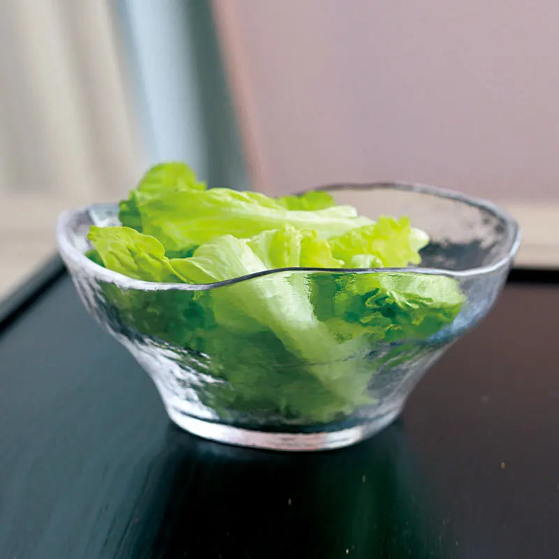 Solhui Japanese Transparent Salad Bowl Irregular Fruit Dessert Vegetable Glass Bowls