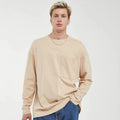 Imperio Oversized Long Sleeve Jersey T-Shirt Front Pocket Vintage Style Printed Design 100% Cotton Breathable Comfortable Casual
