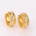 Dainty Cubic Zirconia  Huggies Iced Out Jewelry Dropshipping 18k Gold Plated Tarnish Free Stainless Steel Earrings
