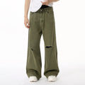 Customized Vintage Streetwear Hip Hop Wide Leg Loose Washed Men's Jeans with Side Pockets and Denim Fabric