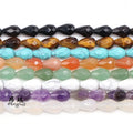 Natural Faceted Crystal Water Drop Shape Beads Agate Rondelle Gemstone Beads for Jewelry Making DIY