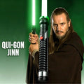Qui-Gon Jinn FX Jedi Master LED Neopixel Lightsaber Toy Green Blade Flashing Effect Teenagers Phantom Menace Light-Up Glow Stick