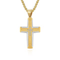 Customized Faith 18K Gold Plated Stainless Steel Jewelry Cross Ethiopian Chain Necklace Pendant for Men