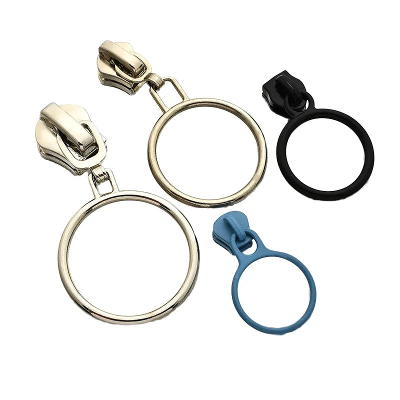 Wholesale Customized Size Zinc Alloy Gold Plated Zipper Head Puller Slider for Leather Jacket Jeans Trousers Garment Accessories