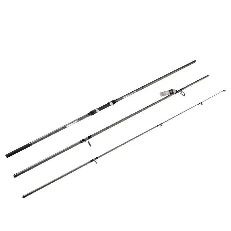 Topline 4.2m 3 Section Telescopic Carbon Fiber & Metal Deep Sea Long Casting Spinning Surf Fishing Rod for Lake & River Use