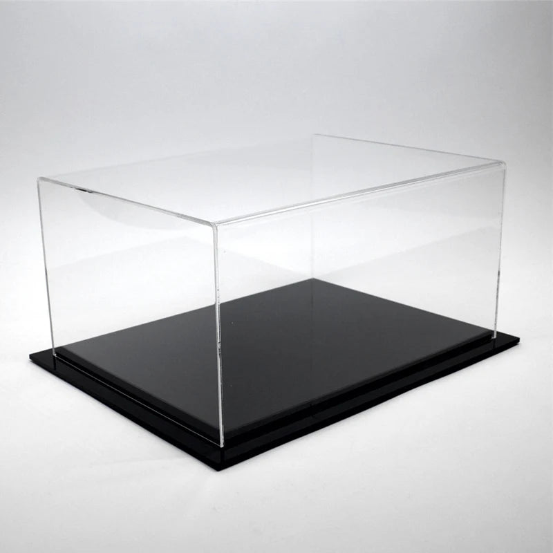 Clear Acrylic Football Boots Display Case Custom Acrylic Football Box with Black Base Lucite Football Display Box