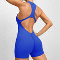Jumpsuits for Womens Casual Sleeveless Half Zip Scrunch Butt Workout Rompers One Piece Bodysuits Bodycon Yoga Jumpsuits