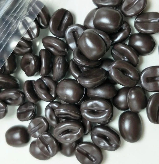 9*12mm Tiny False Coffee Beans Flat Back Resin Miniatures Food DollHouse Slime Charms Cabochon Crystal Lampwork Glass Beads