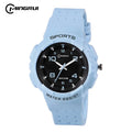 Mingrui 2109LAQ Sport Fashion Classic Style Antique Waterproof Glass Silicone Quartz Watch for Women Girls & Children's Gift