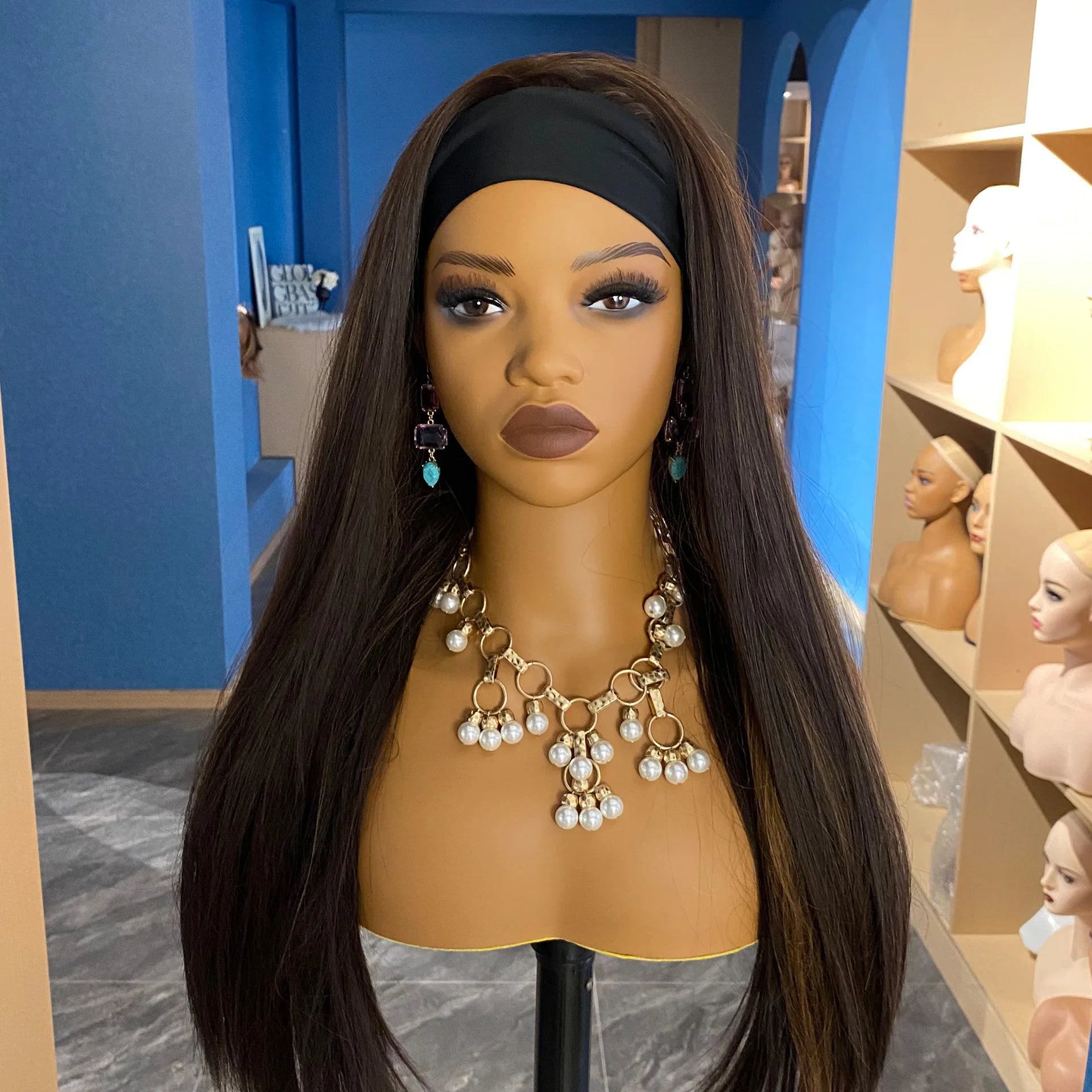 Wholesale Black Woman Human Hair Mannequin Head