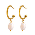 JINYOU 562 Natural Pearl Drop Earrings Waterproof Jewelry 316 Stainless Steel Fashion Earrings New