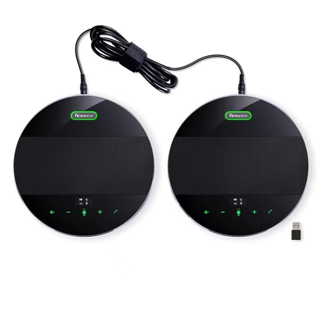 2026 Hot Sales TENVEO Omnidirectional Speakerphone M5BEX USB//Wireless Noise Reduction Portable Conference Speakerphone