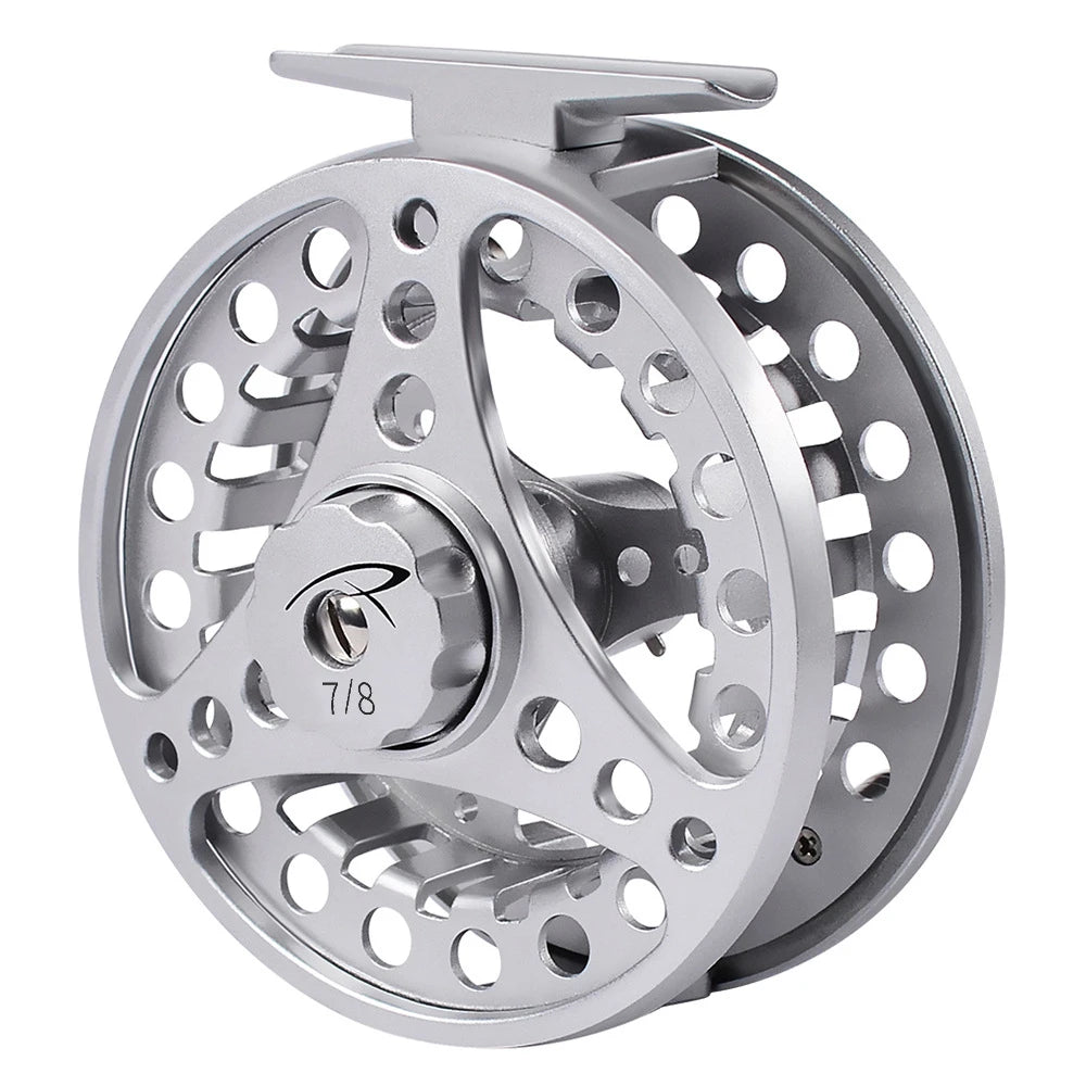 PROBEROS Aluminum Alloy Fly Fishing Reel Spinning Sea Fishing for River Lake Stream Available Silver Blue Green Black Sizes 3/4