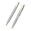 Wholesale 1.0mm Fine Point Stainless Steel Ballpoint Pen Popular Sports Metal Bright Chrome Design OEM Opp Bag Factory Direct