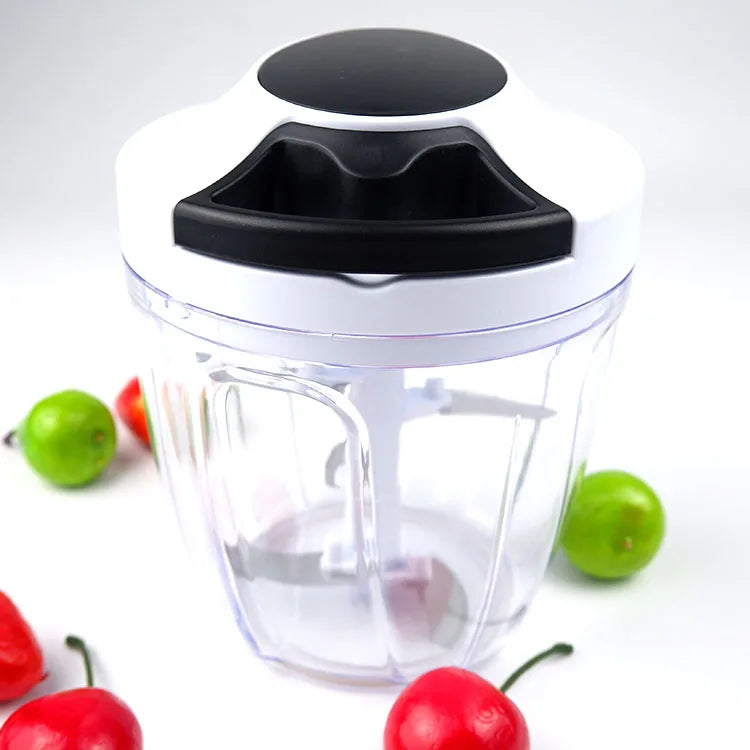 Multifunction Vegetables Chopper with 900ml Capacity Easy to Clean Stainless Steel Blade