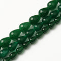 Wholesale Natural Semi Gemstone Loose 8*12mm/10*14mm Water Drop Shape Dark Green Jade Stone Beads for Jewelry Making