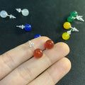 DIY Best Price Indian Jewelry Gold-plated Jewelry Zircon Chalcedony Jewelry Chalcedony Earrings for Healing Gift