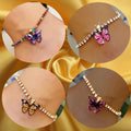 New Bowknot Charms Crystal Anklet Chain Foot Jewelry Women Rhinestone Tennis Beads Anklet Bracelet Tobillera Femenina