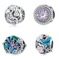 Ethical Enamel Design 925 Silver Butterfly Flower Charms Multi Color Enamel Vintage Trendy Personalize for Jewelry Suppliers