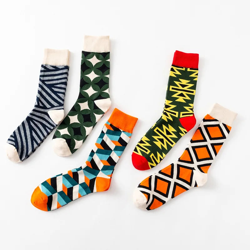 Fashion Cotton Business Men Crew Funny Colorful Socks for Men Women
