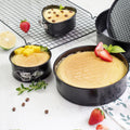 Stainless Steel 4-Piece Cake Mold Baking Pan Set Lock Design Non-Stain Food Grade Oven Safe Easy Demoulding Chiffon Cake Tool