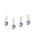 OAHLAN Fine Jewelry Dangle Earring Hypoallergenic 5A Heart Cubic Zirconia S925 Sterling Silver Drop Earring for Women Girl Gift