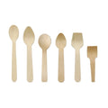 Eco-Friendly Small Bamboo Spoon Cutlery Biodegradable Disposable Customized Logo Printed Mini Wooden Spoon for Ice Cream