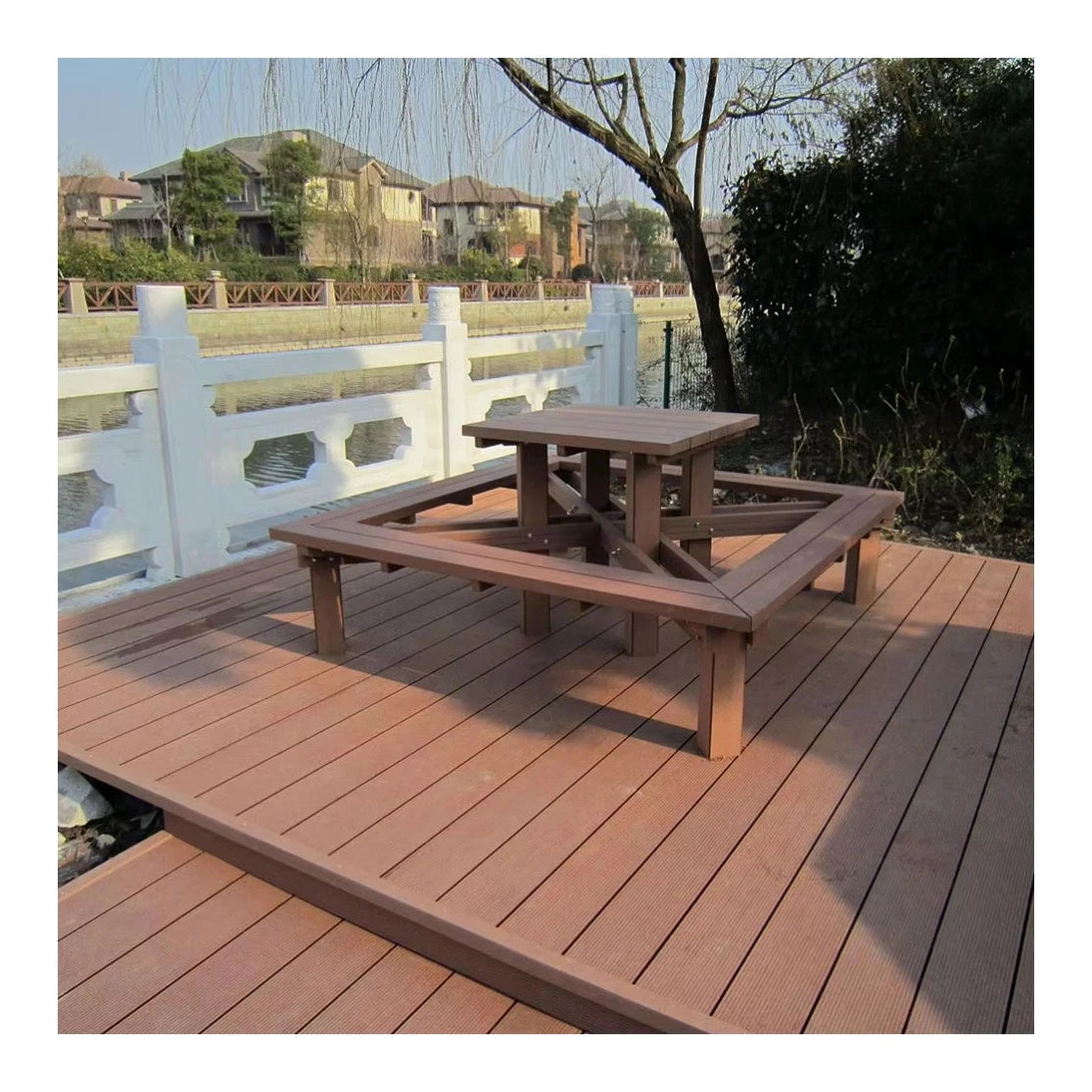 Board Anhui Wpc Coextrusion Dark Color Outdoor Wpc Flooring Board Decking