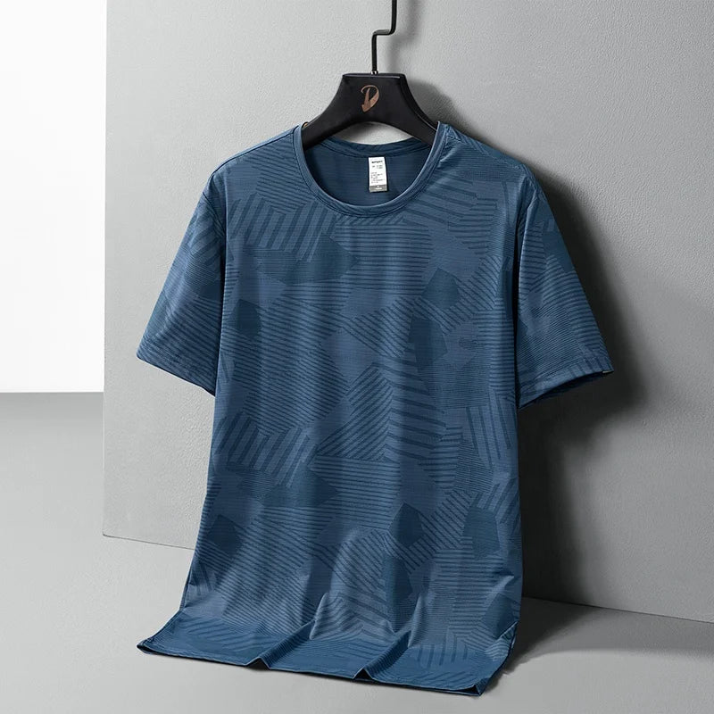 Sport Men's Gym Quick Dry Mesh T-shirts Fashion for 2023 Summer Short Sleeves Black White Tshirt Top Tees Oversized 7xl 8xl